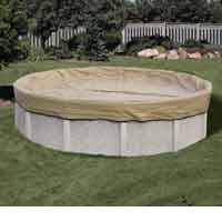 30 Ft Round Pool Size A/G Tan/Blue Cover